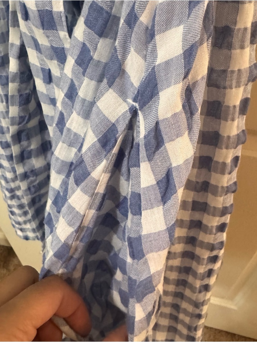 11.1 Tylho Kinsey Gingham Off-Shoulder Dress for size Large - Picture 8 of 10